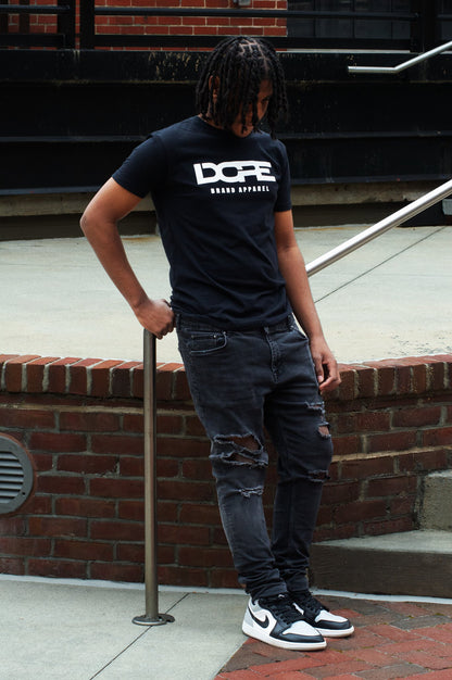 "DOPE BRAND" Black Fitted Tee