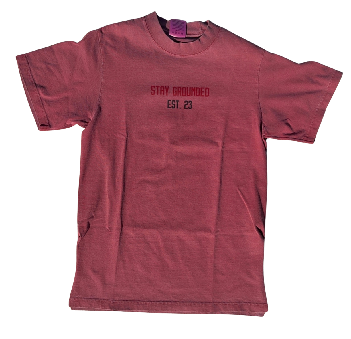 "STAY GROUNDED" Oversized Clay Red Tee